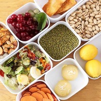 Boîte à lunch hermétique de qualité alimentaire pour le bureau, avec fourchette et couteau intégrés, design rectangulaire en plastique, idéale pour le stockage au réfrigérateur