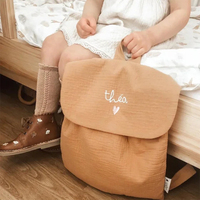 Personal isierte Double Cotton Gaze Student Rucksack Casual Rucksack Taschen für Mädchen Baumwolle Baby Rucksack