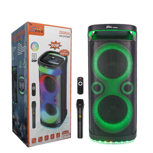 Enceinte audio Bluetooth TBFIT, double woofer, son <span class=keywords><strong>professionnel</strong></span>, active, pour discothèque, <span class=keywords><strong>DJ</strong></span>, fêtes en plein air, karaoké, avec éclairage RGB - Product Image 1