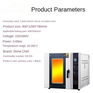 Horno de convección eléctrico de 5 bandejas de acero inoxidable comercial a buen precio automático con bomba de motor para hoteles que sirven pastel de carne - Product Image 3