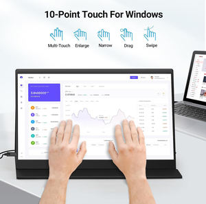 Moniteur portable tactile 15,6 pouces, extension d'écran 1080P FHD IPS, tactile 10 points, HDR, Plug and Play, prise en charge du logo personnalisé, commande en gros - Product Image 4
