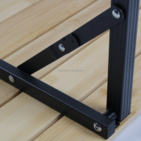 Table de camping pliante en bambou pour l'extérieur