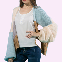 Fournisseur en gros de cardigans en tricot pour femmes, à devant ouvert, au crochet, surdimensionnés, amples, décontractés et tendance
