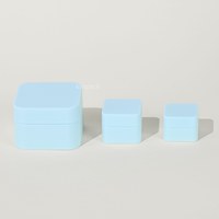 Pots en plastique PP vides multicolores de forme carrée 5g 10g 15g 30g 50g rechargeables pour crème cosmétique