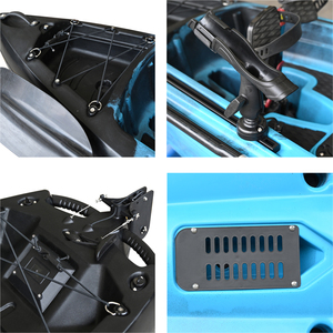 Canoë-kayak à pédales de 14 pieds, double siège, 2 personnes, avec moteur, en plastique HDPE, pour la pêche, VK-27 - Product Image 4