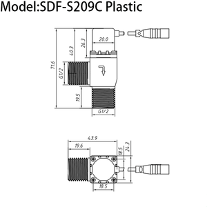 Goldenland Solenoid darbeli vana 2 yollu 3V DC, akıllı ev musluk ve pisuar floş için düşük güç, G1/2 "fabrika SDF-S209C plastik - Product Image 2
