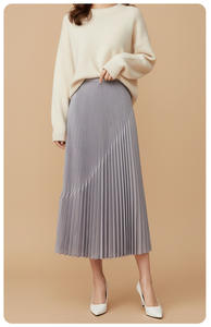 Falda Maxi Plisada para Mujer PY, Cintura Natural, Casual, Ecológica, Transpirable, Diseño de Moda Holgado y Delgado de 2 Piezas para Verano, Venta en Línea - Product Image 4