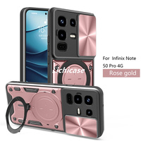 Lichicase Anti Gravity Camera Protection Support magnétique fort Couverture arrière pour Infinix Note 50 Pro 50 Pro + coque de téléphone