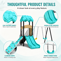 Équipement de jeu extérieur commercial pour enfants, toboggan et structure d'escalade pour parc, garderie, école
