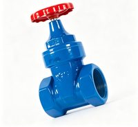 Vanne à opercule filetée manuelle à joint souple PN10, connexion optionnelle pour compteur d'eau, 1/2"-4", pour alimentation en eau des bâtiments civils, OEM