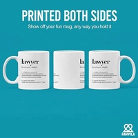 Mug en céramique 3 couleurs – Définition d'avocat style dictionnaire – Citation humoristique sur la profession juridique – Cadeau fantaisie parfait pour avocats et juristes