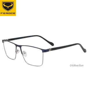 New Big Kích thước bán buôn kim loại thời trang thiết kế tốt nhất Mens vuông Nửa rim Eyewear với chất lượng cao kính - Product Image 5