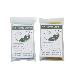 Mantas térmicas de emergencia para primeros auxilios, lámina de cobertura de película Mylar plateada y dorada, muy reflectante - Product Image 5