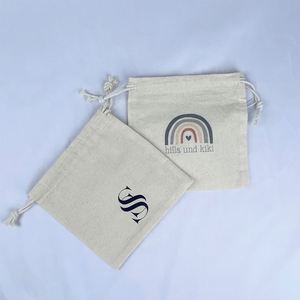 Recyclable Cotton <b>Drawstring</b> Bag Natural Color Durable Eco-friendly Dust <b>Pouch</b> Bag Wholesale Popular Bag - Product Image 5