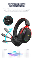 Casque de jeu sans fil JINMS V9 Pro, son surround 7.1, 40 mm, batterie 150H, alliage d'aluminium, cuir protéiné, casque d'e-sport avec micro
