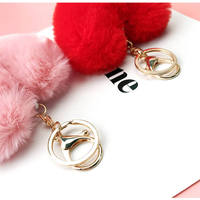 Porte-clés en peluche personnalisés, jouets mignons multicolores, pendentifs de voiture, petits porte-clés tendance, breloques en peluche, vente en gros