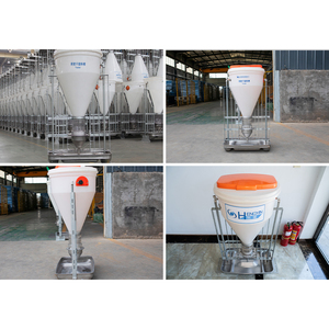 Comedero Automático para Cerdos Hengyin, Húmedo y Seco, Plástico+Acero, Blanco, 50 kg, 1 Año de Garantía, Larga Duración - Product Image 4