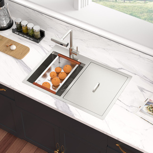 Chúng tôi kho bát đôi 16-Gauge thép không gỉ Drop-in topmount <span class=keywords><strong>30</strong></span> inch RV Máy Trạm thanh chuẩn bị bồn rửa nhà bếp bồn rửa ngoài trời - Product Image 1