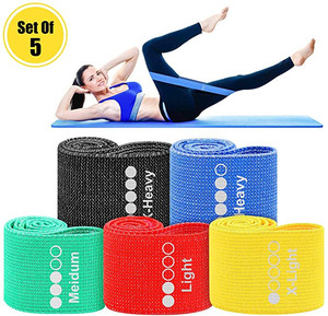 Fasce Elastiche Colorate Antiscivolo a 5 Livelli per Allenamento Glutei e Gambe, con Logo ed Etichette Personalizzate - Product Image 2
