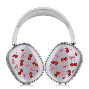 Étui souple transparent de luxe avec nœud papillon en cerise pour casque <span class=keywords><strong>AirPods</strong></span> <span class=keywords><strong>Max</strong></span>, fabriqué en TPU durable - Product Image 3