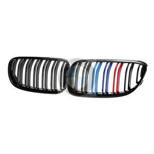 Calandre BMW Série 3 Coupé E92 Noir Brillant Double Ligne Version M pour Pare-chocs Avant 2010-2014 Pièce de Mise à Niveau A-E92-XK-LSM - Product Image 1