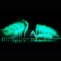 Fontaine de danse extérieure commerciale de luxe DEWY en acier inoxydable multi-formes avec jets d'eau alternés pour la décoration paysagère des parcs