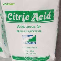 Poudre d'acide citrique naturel de qualité supérieure, certifiée casher et halal, E330, CAS 77-92-9, pour régulateurs d'acidité des aliments et des boissons