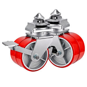 6''8''10''12 ''Hochleistungs-Versand behälter Gusseisen PU Doppel rad rollen Container räder für maximale Last und Haltbarkeit - Product Image 1