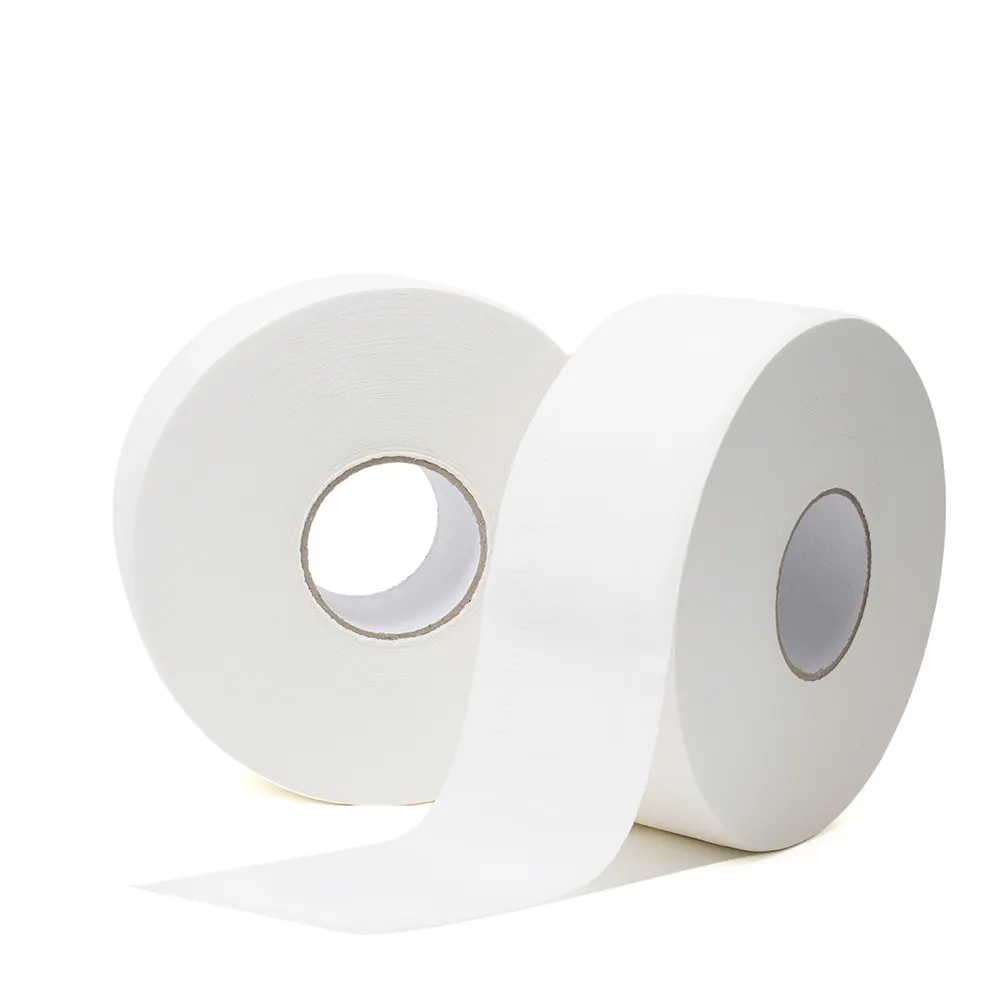 Rolo de papel higiênico de 20 g/m2 Jumbo 80g Jambo 100p. polpa virgem 2 camadas Rollo de Papel Higiênico Dispensador de papel reciclado