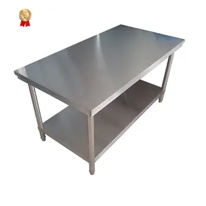 Bakery Pizza Prep Kitchen Restaurant Equipment Metal Stainless Steel Working Tables for hotel&restaurant suppliers