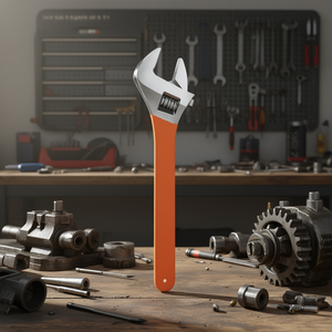 Clé de serrage pour écrous annulaires standard Erx, poignée orange avec tête métallique - Product Image 3