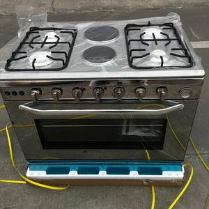 Four de cuisinière à gaz en acier inoxydable à double combustible autoportant de 120L, 4 brûleurs, 2 plaques électriques, caractéristique de convection pour une utilisation domestique en camping-car - Product Image 2