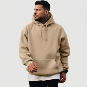 Sudadera con Capucha Extra Grande para Hombre, 2025, 100% Algodón, Transpirable, Ecológica, Lisa, Informal, con Bolsillo, Personalizable - Product Image 1