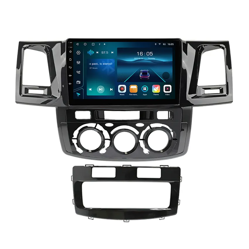 Krando Autoradio Android 12.0 Car Multimedia Player for Toyota Hilux 2004 - 2014 Navigation Radio GPS Wireless CarPaly WIFI 4G