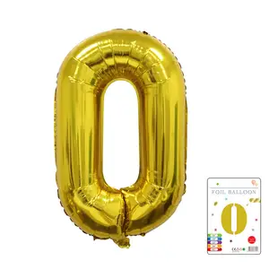 40 Inch Folie Nummer Ballonnen Detailhandel Verpakken Individueel Verpakt Gigantische Regenboog Nummer Ballonnen Verjaardagsfeest Decoratie