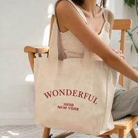Sacs fourre-tout en toile avec impression de logo personnalisé, en coton recyclé, durables, lavables, réutilisables, avec grande bandoulière, vente en gros