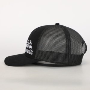 Gorra de béisbol curvada con marco K personalizado, gorra de camionero ajustable de malla a la moda, bordado negro plano de dos tonos para exteriores, informal - Product Image 3