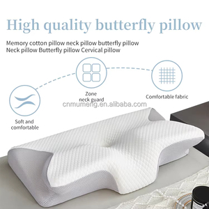 Bướm trắng cổ tử cung gối với bộ nhớ bọt cổ hỗ trợ Ergonomic thiết kế tùy chỉnh biểu tượng tùy chọn cho khỏe mạnh ngủ - Product Image 4