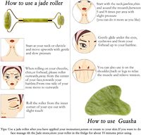 Gua Sha en Jade Vert, Pierre Naturelle Lisse pour la Relaxation Musculaire à Froid, Planche de Massage et Outils de Grattage Corporel, Ensemble Complet de Gua Sha