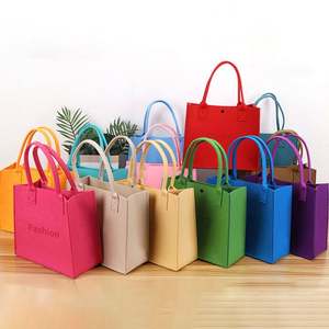 Nouveaux sacs fourre-tout en feutre colorés de grande capacité, écologiques, avec logo personnalisé, vente en gros de mode - Product Image 1