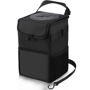 100% rò rỉ bằng chứng không thấm nước xe Thùng rác có thể tổ chức với nắp và túi lưu trữ đa năng 2 gallon Thùng rác <span class=keywords><strong>bin</strong></span> trong màu đen - Product Image 1