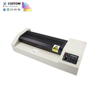 Plastifieuse semi-automatique de pochette de couverture en métal Machines de stratification de papier A3 A4 de bureau chaud et froid pour la stratification