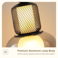 Lampu Gantung Kaca LED Minimalis Modern Seni Besi untuk Ruang Tamu