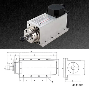 Air Cooled Square Belt 400HZ 24000RPM 110/220V 1.5KW ER16 Spindle Motor Machine <b>Tool</b> Spindle for CNC <b>Engraving</b> Drilling - Product Image 2