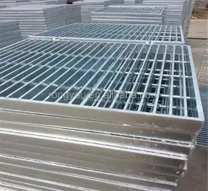 Sıcak daldırma galvanizli çelik metal ızgara/ağır paslanmaz kullanılan driveway geçit çelik ızgara