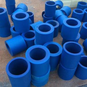 Втулка фланцевая резиновая изоляционная из ПТФЭ, Делрина, ПОМ, ацетала, для защиты валов, самоочищающаяся, длина 100 мм, строительный пластик - Product Image 1