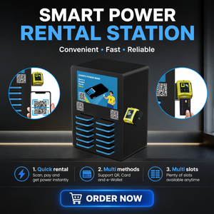 Estación de Alquiler de Baterías Portátiles Compartidas, 4, 8, 12 Ranuras, Pantalla LED Publicitaria, Kiosco de Baterías Portátiles de 5000 mAh con Sistema de Gestión - Product Image 2