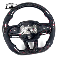 Volant de course personnalisé en carbone forgé rouge pour Dodge Challenger Hellcat Charger Scat Pack pour Jeep SRT Trackhawk