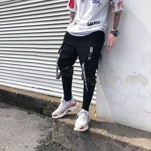 Pantalon de jogging slim en coton pour homme, style streetwear, camouflage patchwork, multi-poches avec bandes, nouvelle collection, vente en gros - Product Image 3