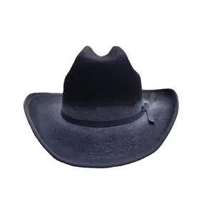 Pure Wool Denim Hat Fashionable And Versatile Vintage Style Western Denim Hat Fedora Hat